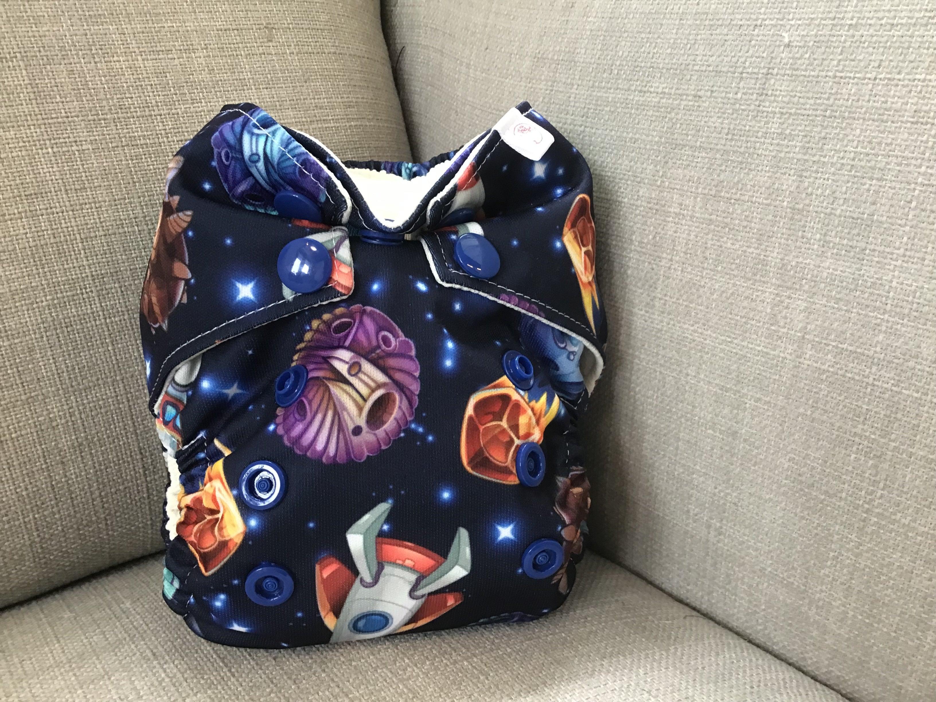 ROSINETTE | Couche lavable à poche | taille NOUVEAU-NÉ | Fusée