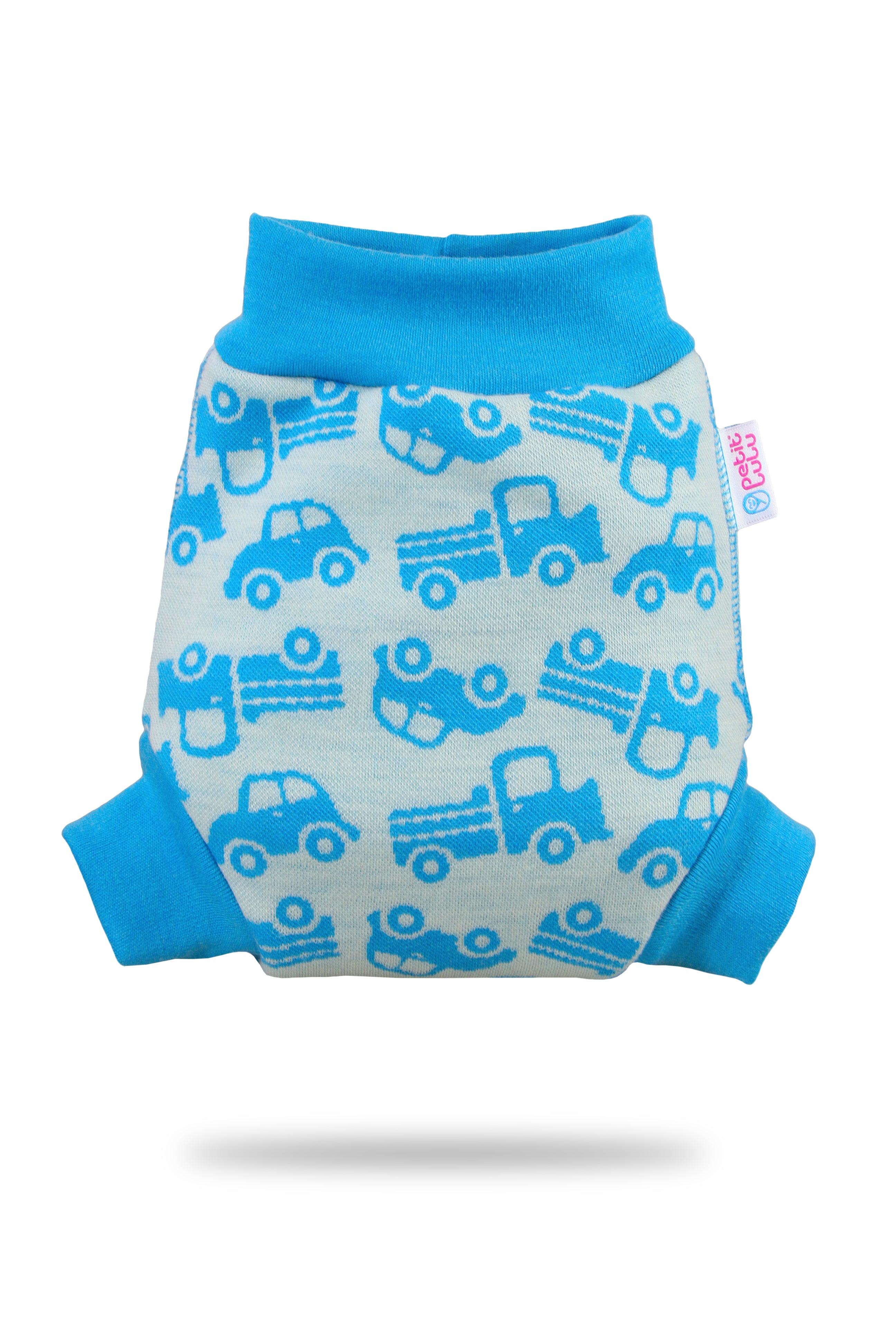 Petit Lulu | Couvre-couche en laine | Turquoise Cars (NON COMPRIS DANS PROMO ENSEMBLE DE DÉPART)