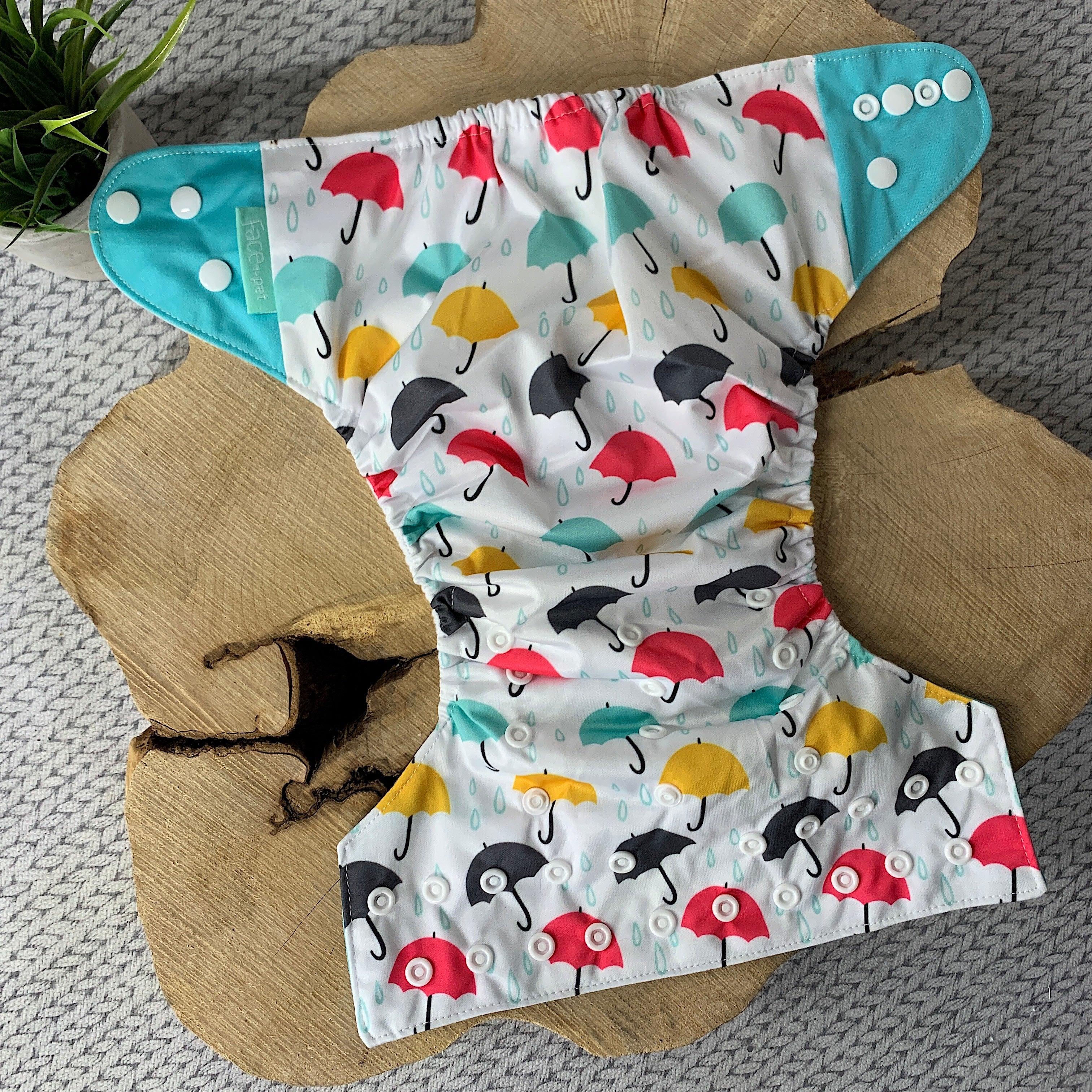 FACE DE PET | Couche lavable à poche | taille unique | Parapluie