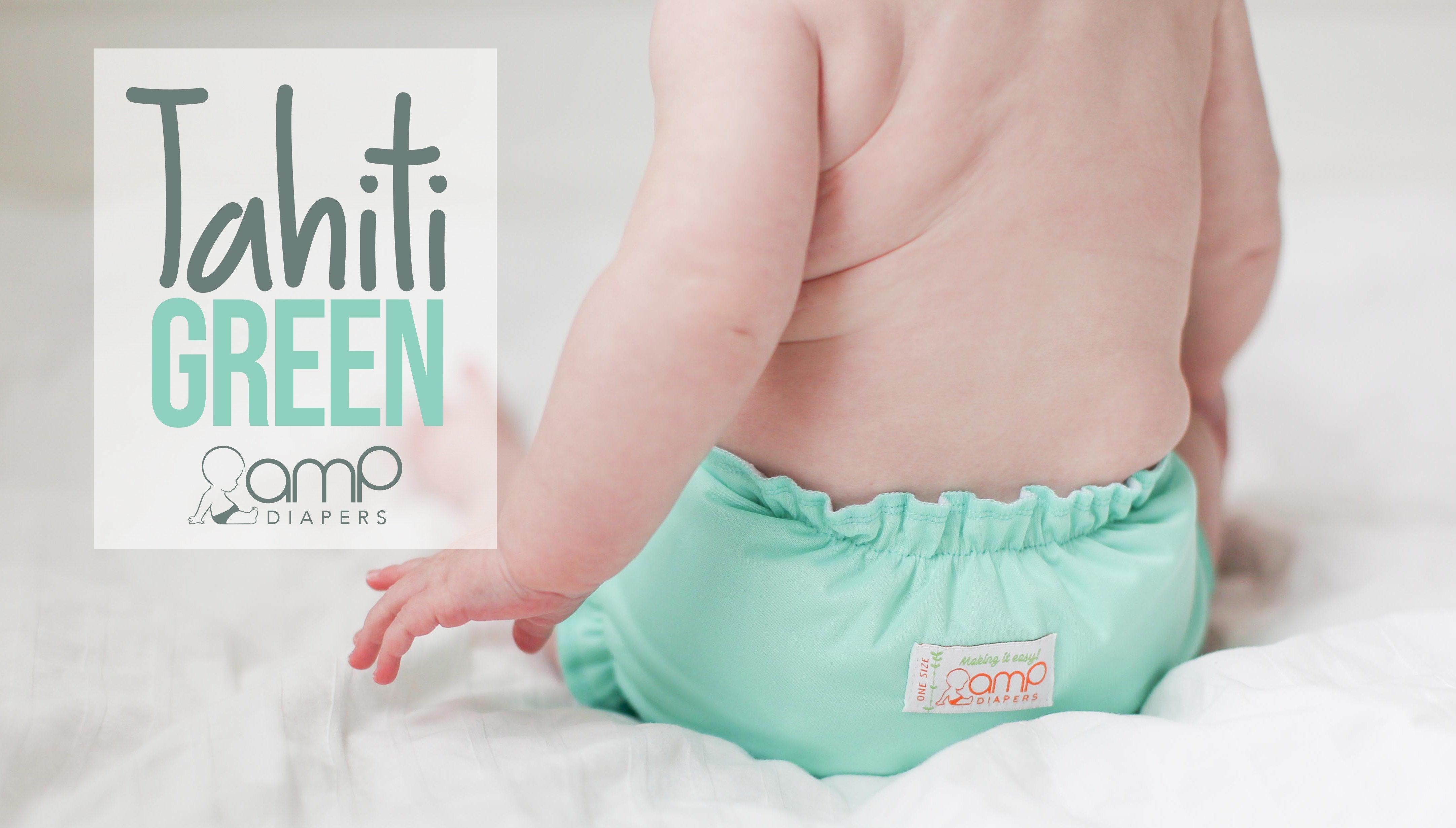 AMP | Couche lavable à poche | taille unique | Tahiti green