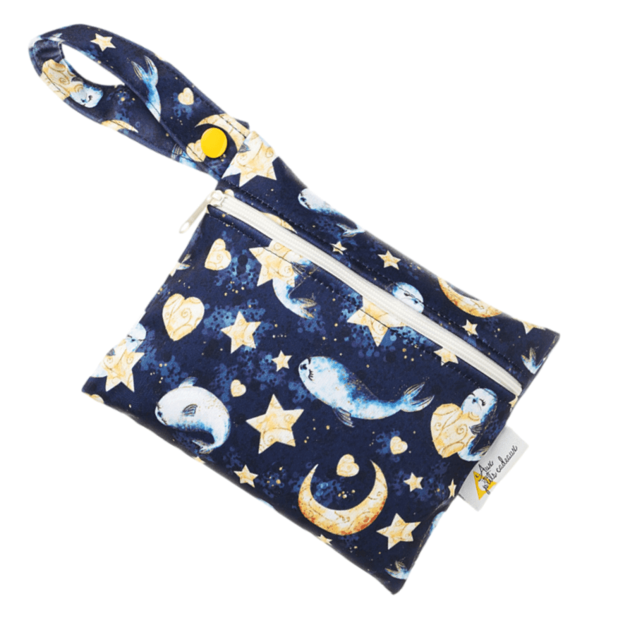 Aux P'tits Cadeaux | Mini sac imperméable double PUL | Seal & Stars