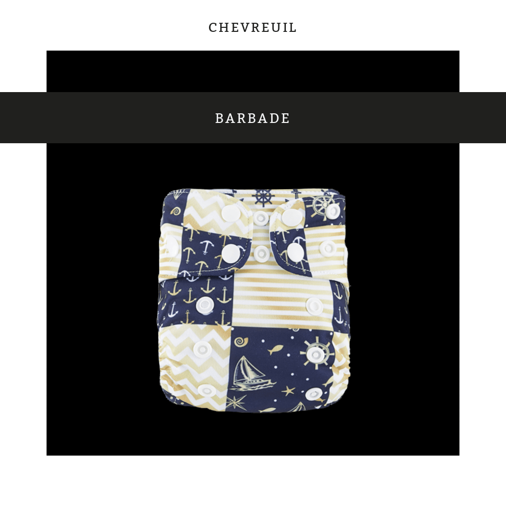 Chevreuil | Couche lavable à poche | taille NOUVEAU-NÉ | Barbade
