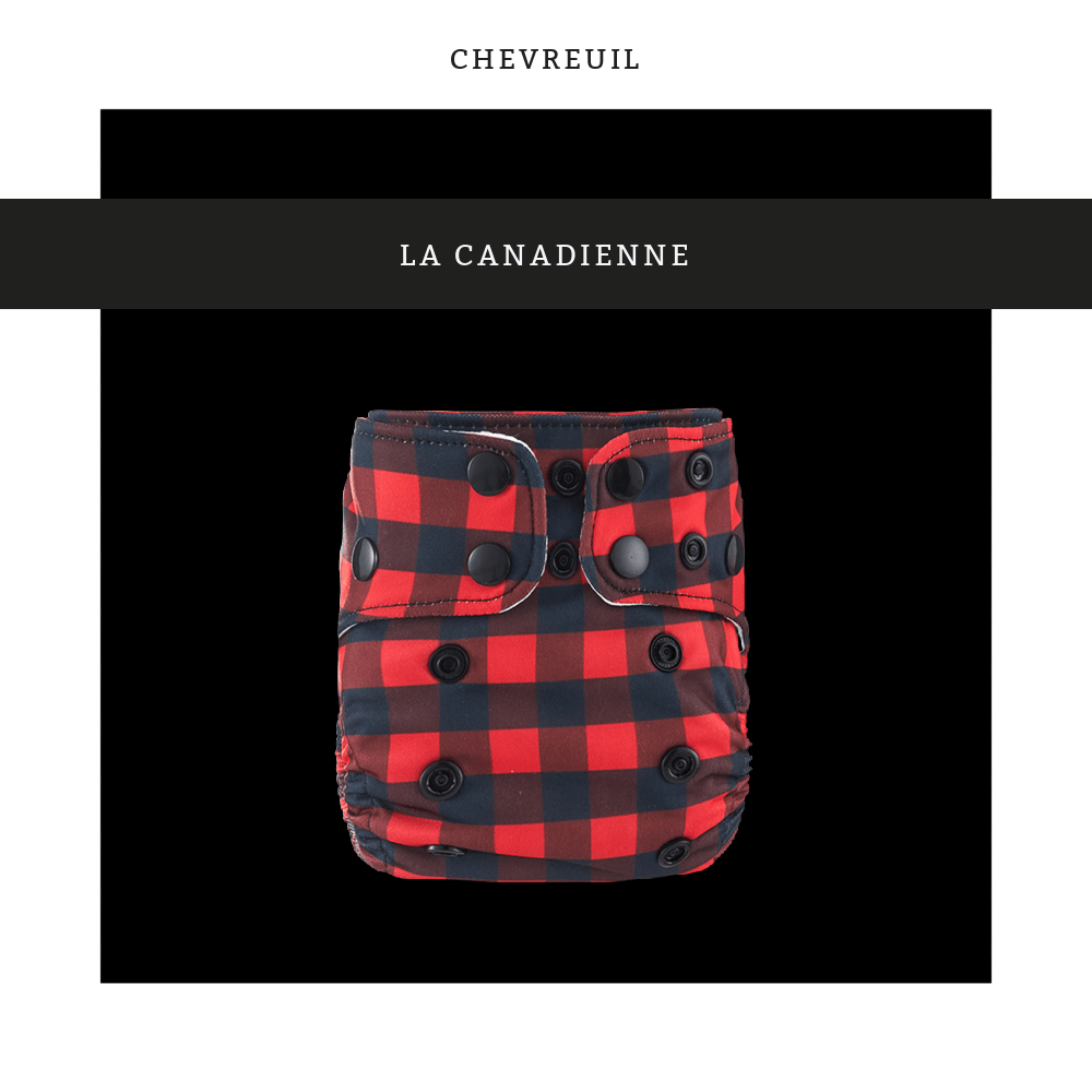 Chevreuil | Couche lavable à poche | taille NOUVEAU-NÉ | La Canadienne