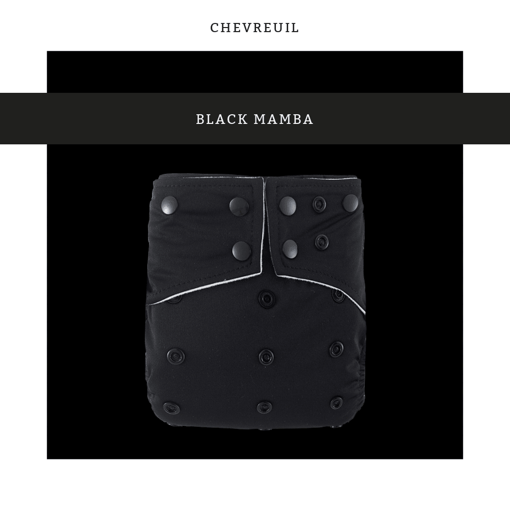 Chevreuil | Couche lavable à poche | taille unique | Black Mamba