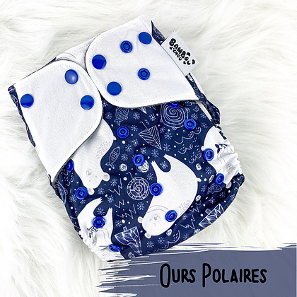 Bambou d'chou | Couche lavable à poche | Ours polaires
