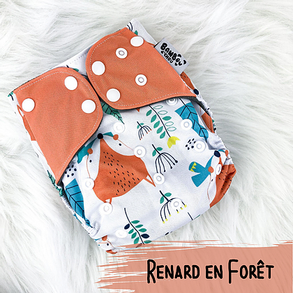 Bambou d'chou | Couche lavable à poche | Renard en forêt