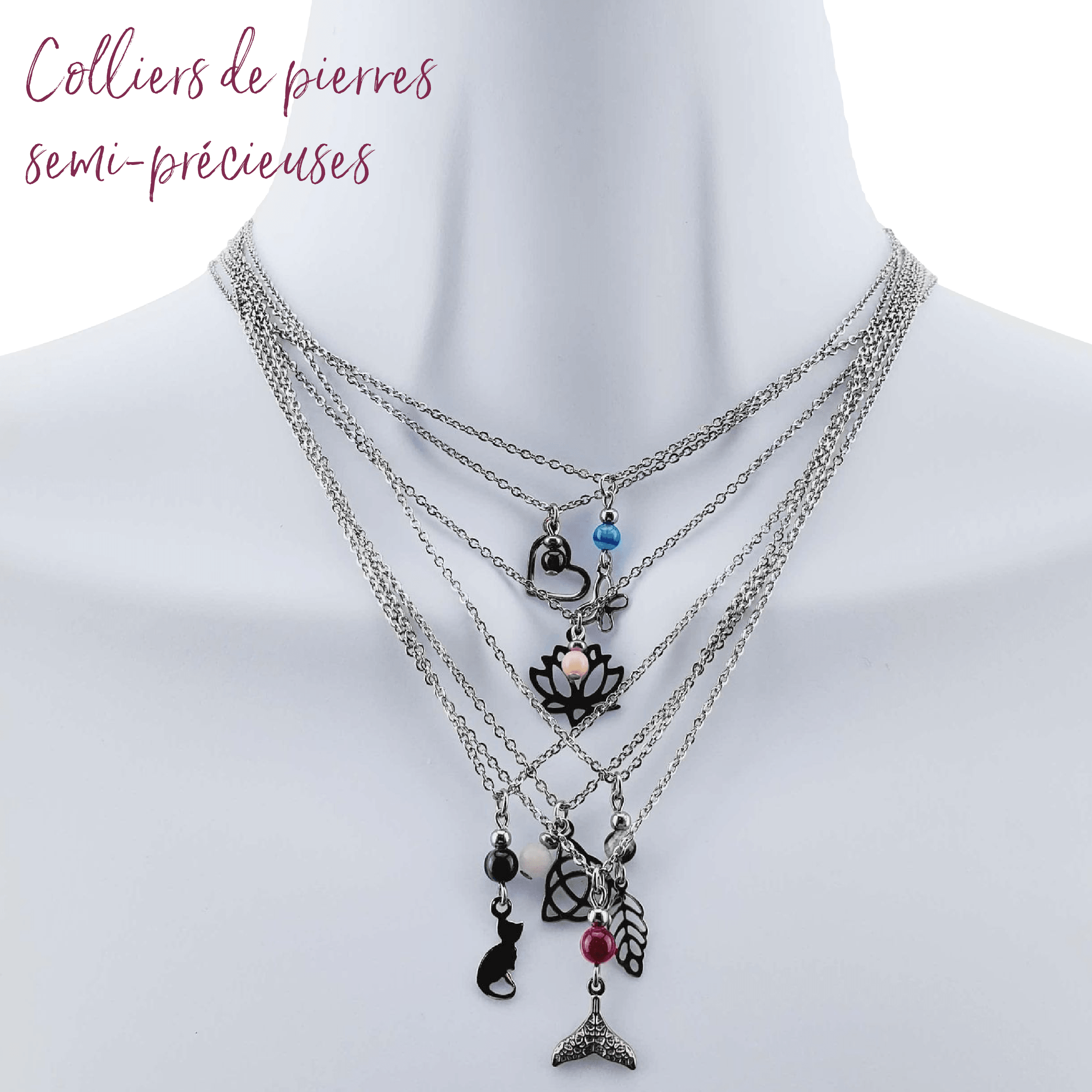 Bijoux Doigts de fée | Collection ''On Sème'' | Colliers de pierres semi-précieuses