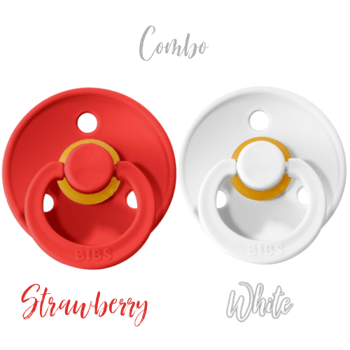 Bibs Original | Suces en caoutchouc naturel | Strawberry & White