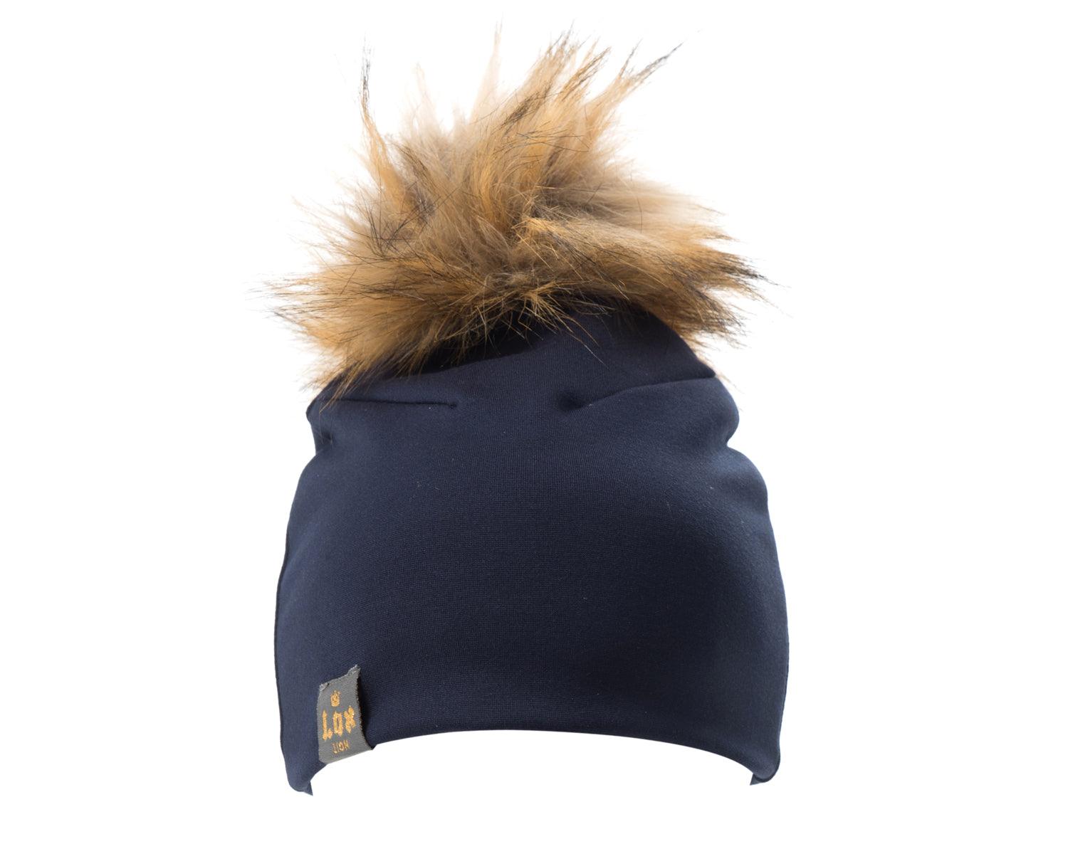 LOX LION | Tuque à pompon interchangeable | 3 Saisons | Marine*