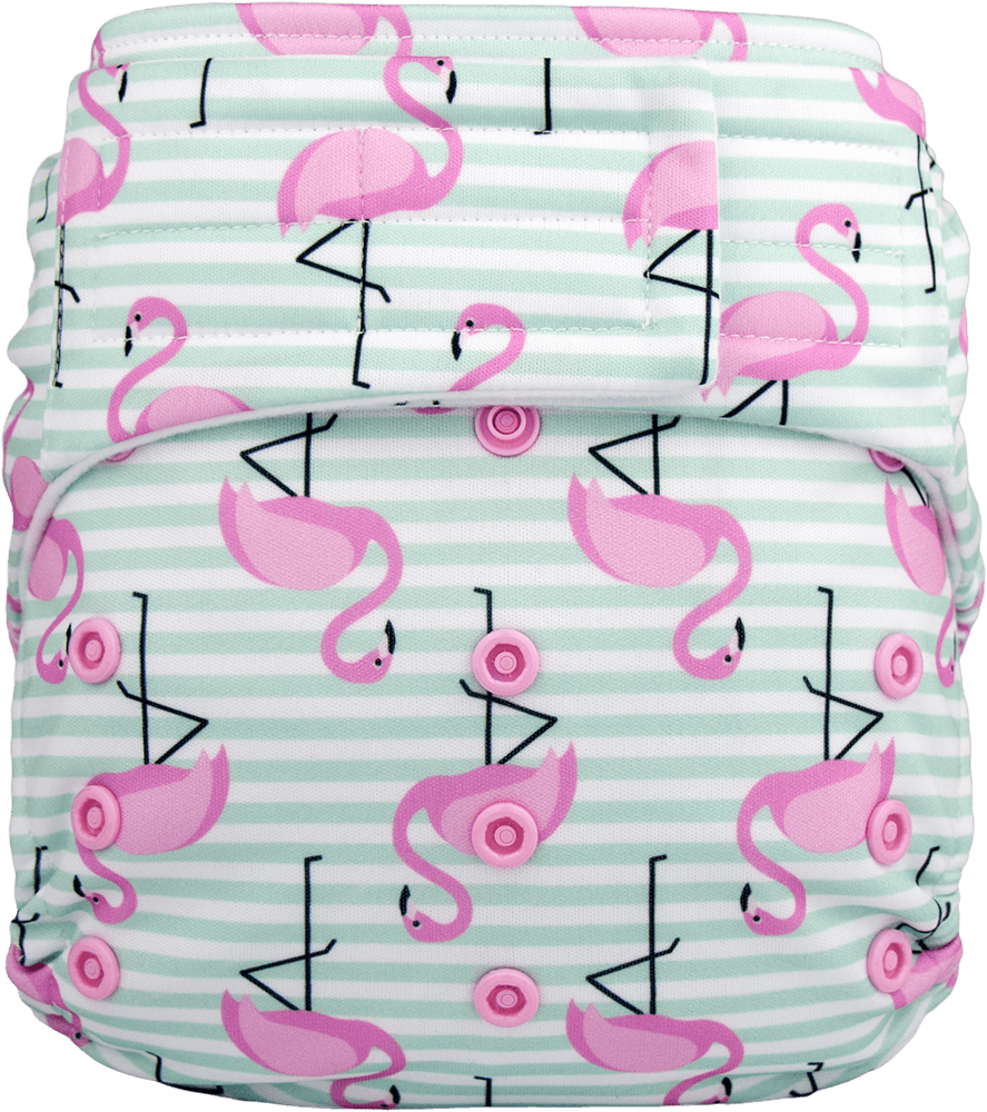 ELF | Couche lavable à poche | taille unique | Flamant