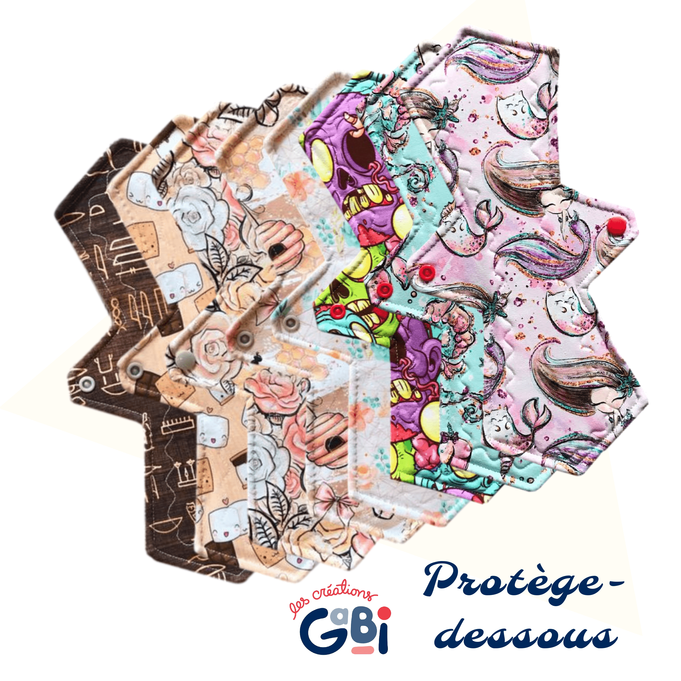 CRÉATIONS GABI | Serviettes hygiéniques | Protège-dessous (7 po)