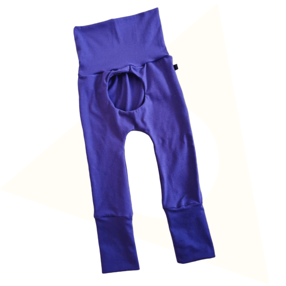M3 | Pantalon évolutif coupe hublot | Mauve foncé (6-36M)