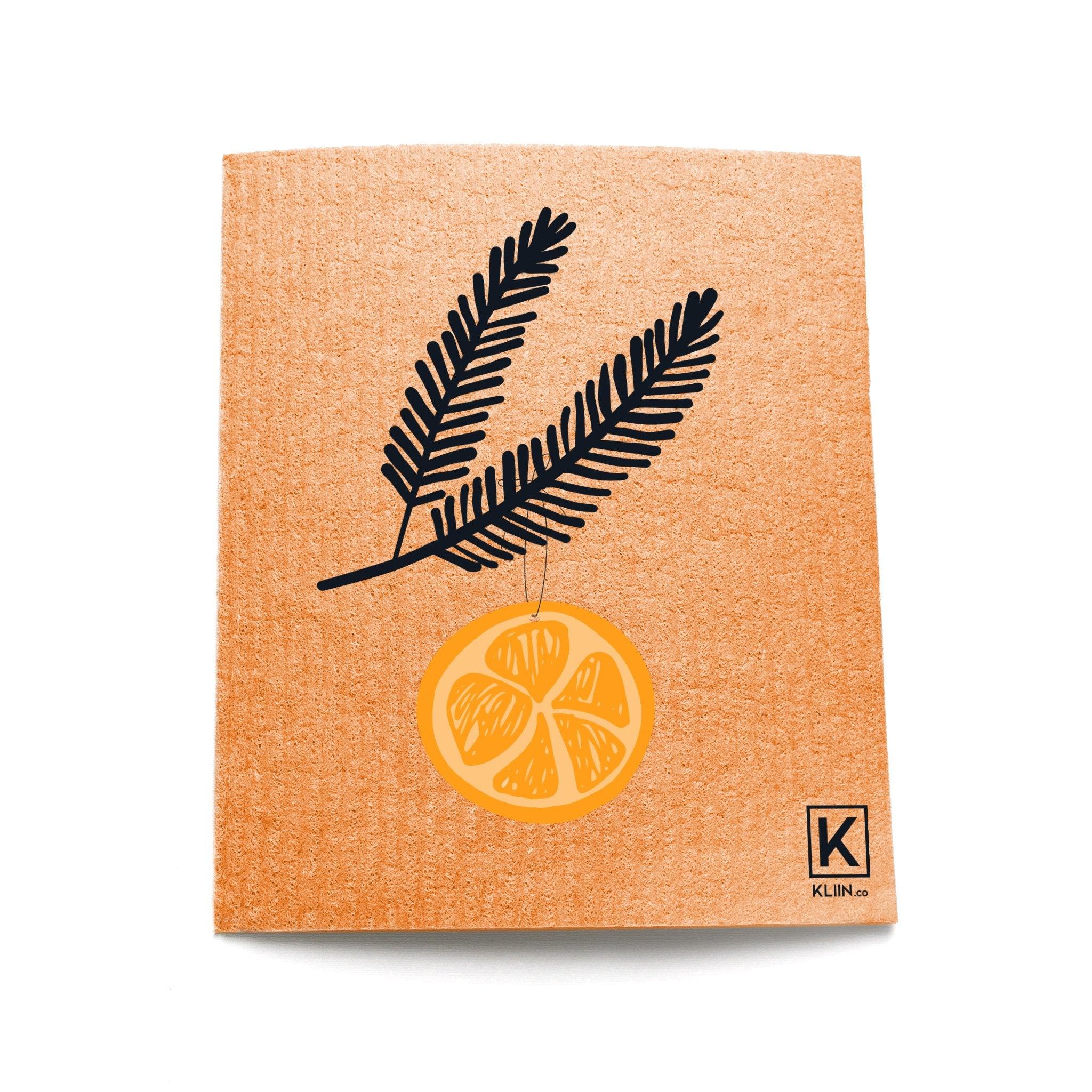 KLIIN | L'Essuie-tout réutilisable compostable | Petit | Tranche d'orange