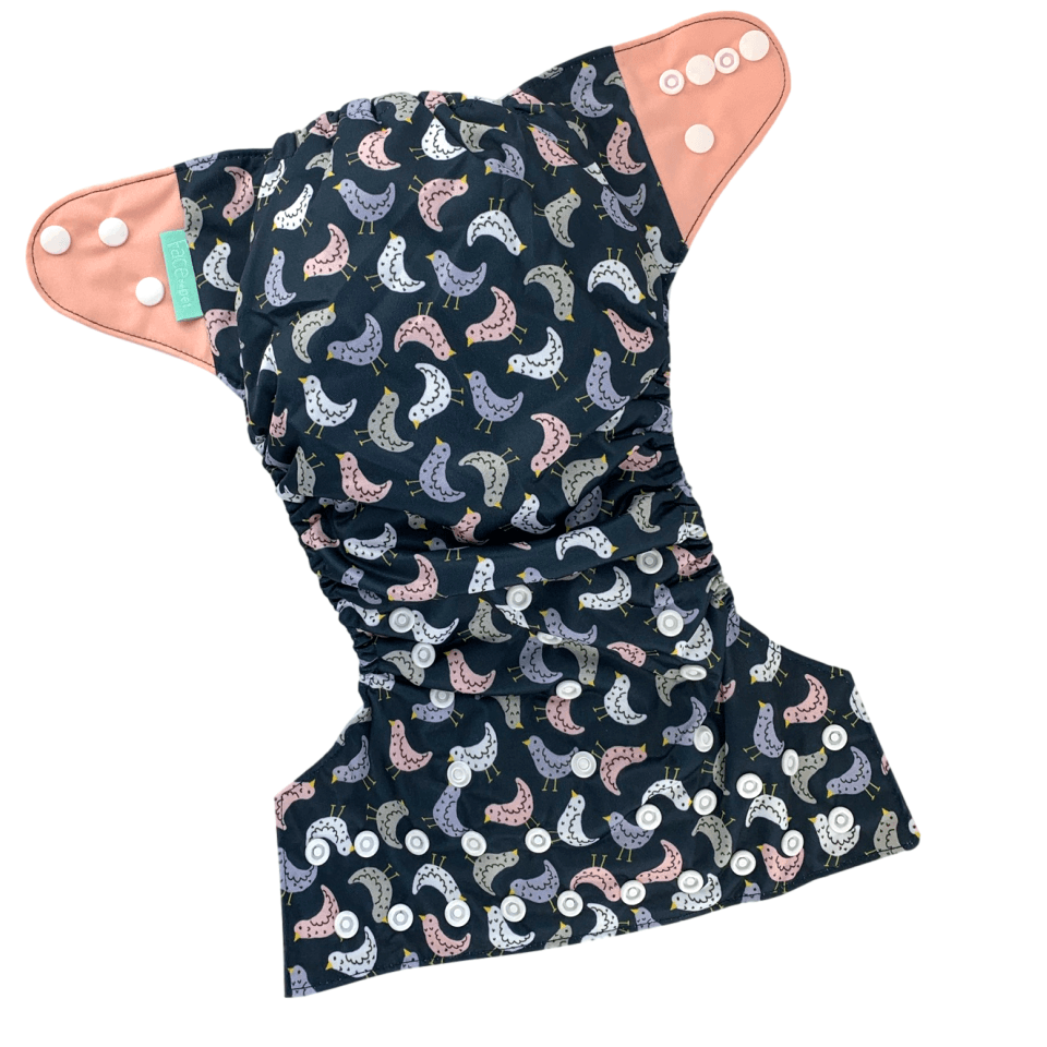 FACE DE PET | Couche lavable à poche | taille unique | Poulette Grises