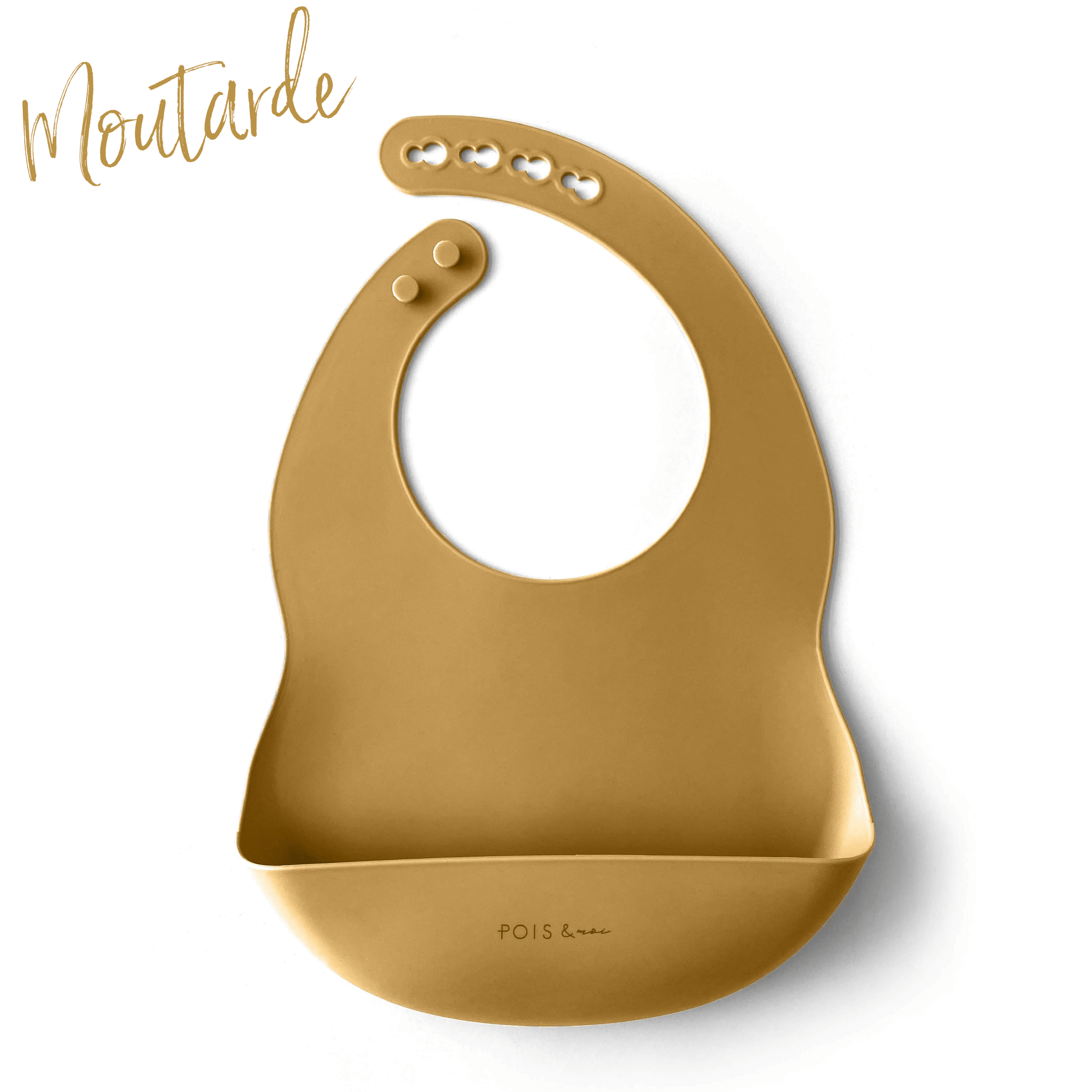 Pois&Moi | Bavoir de silicone | Moutarde