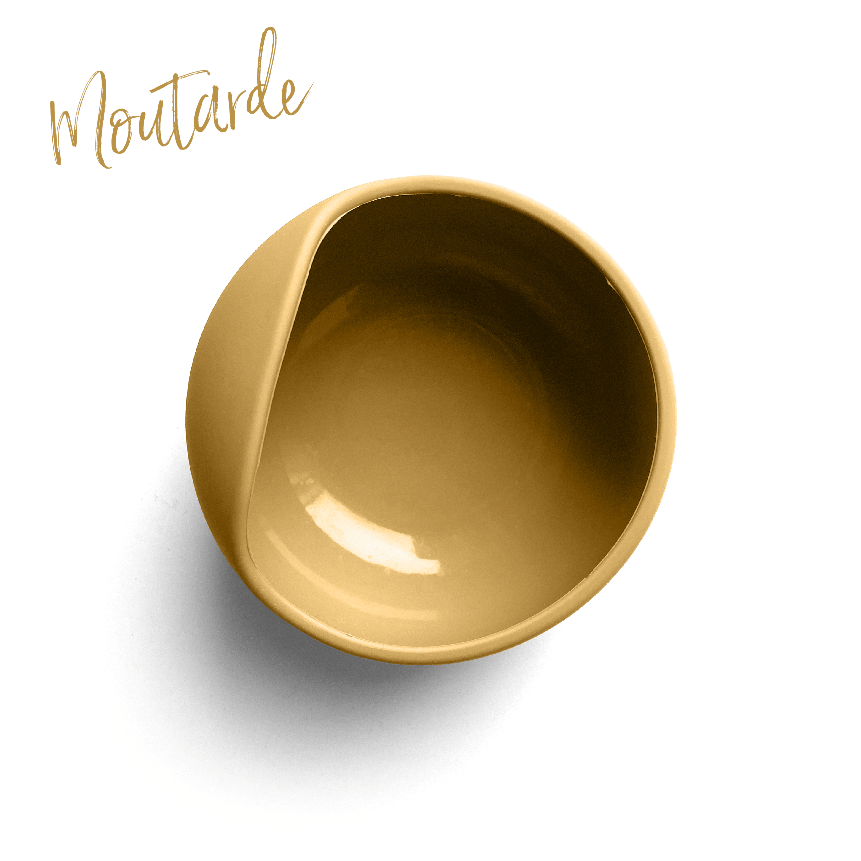 Pois&Moi | Bol en silicone et cuillère | Moutarde