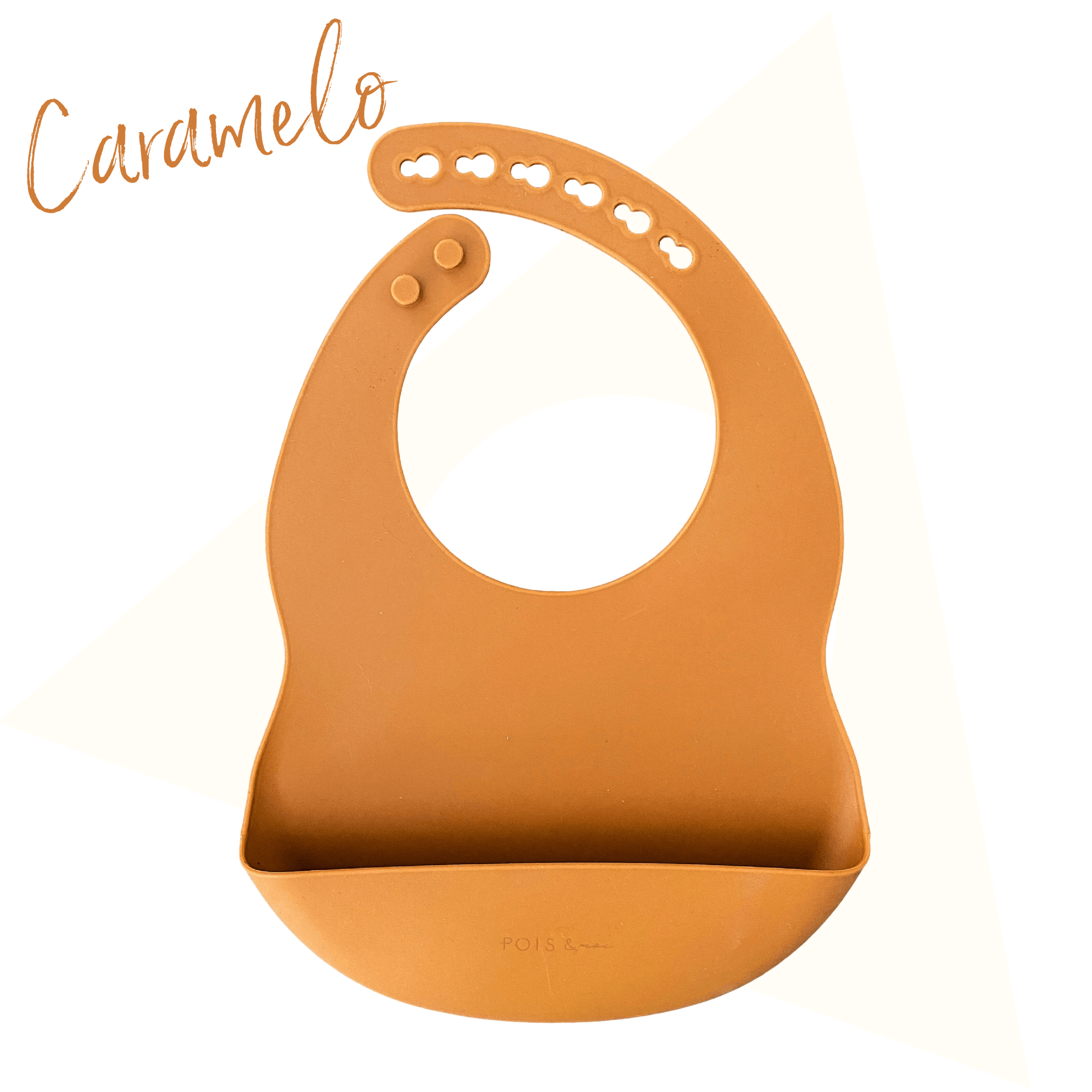 Pois&Moi | Bavoir de silicone | Caramelo