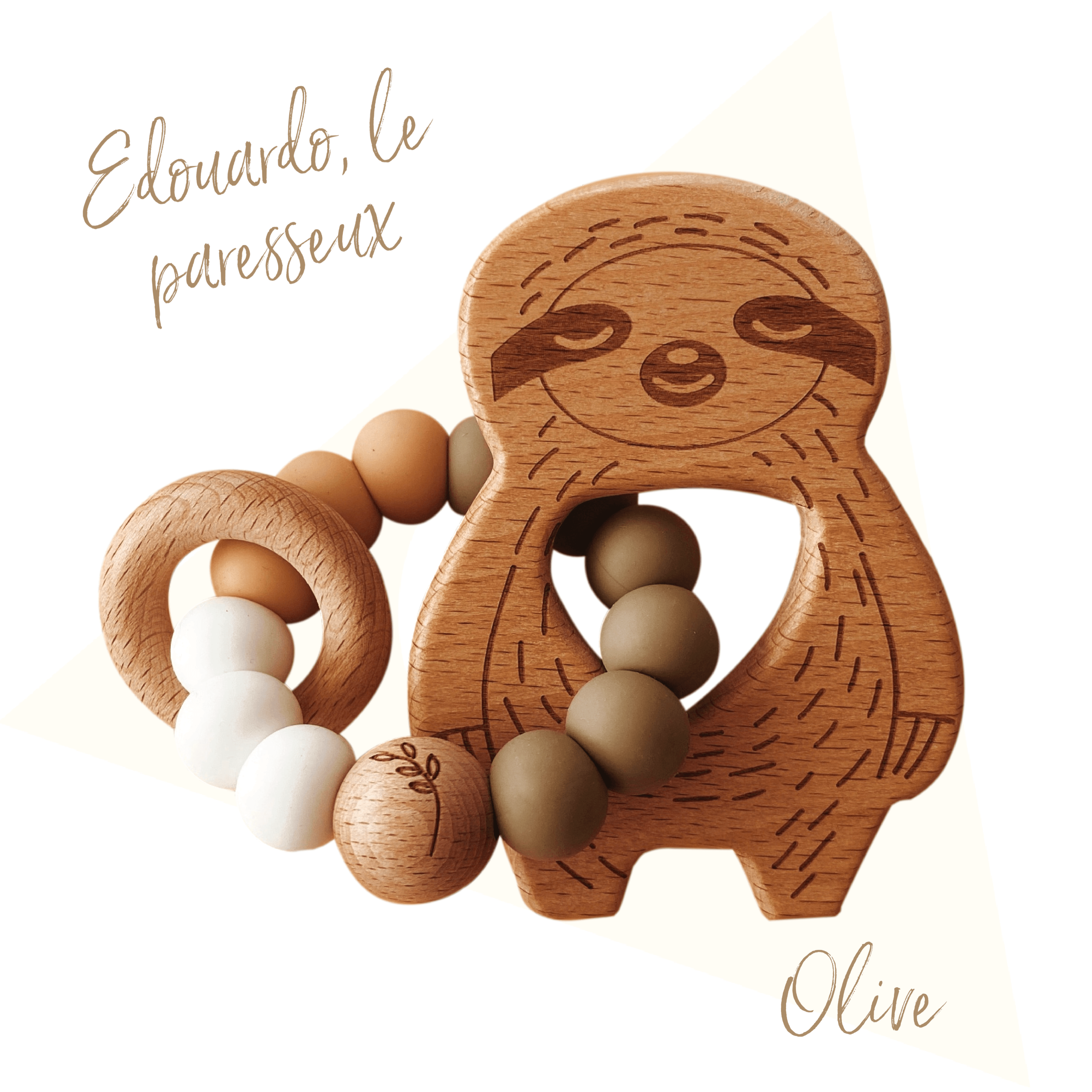 Pois&Moi | Hochet | Edouardo le paresseux