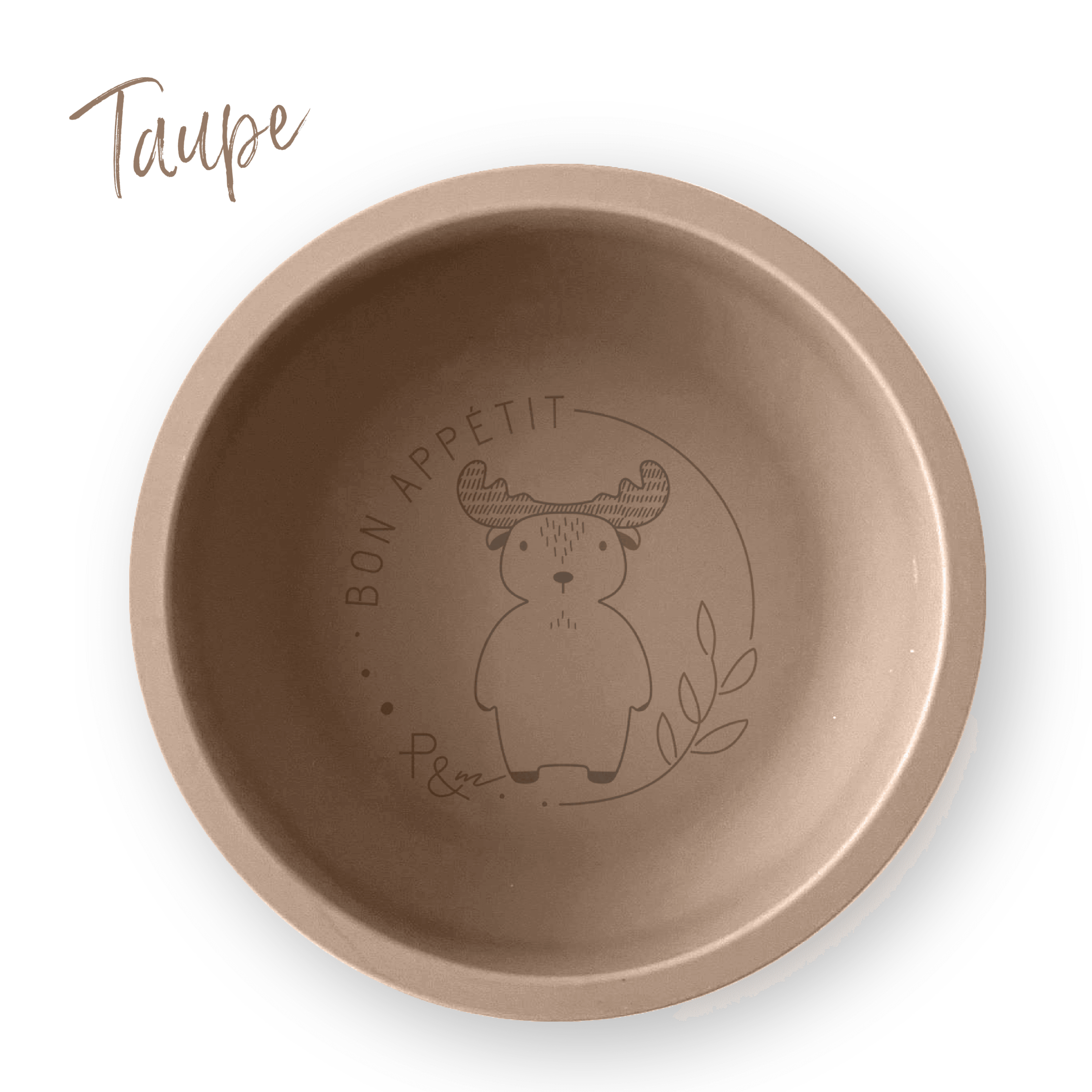 Pois&Moi | Assiette en silicone | Taupe (orignal)