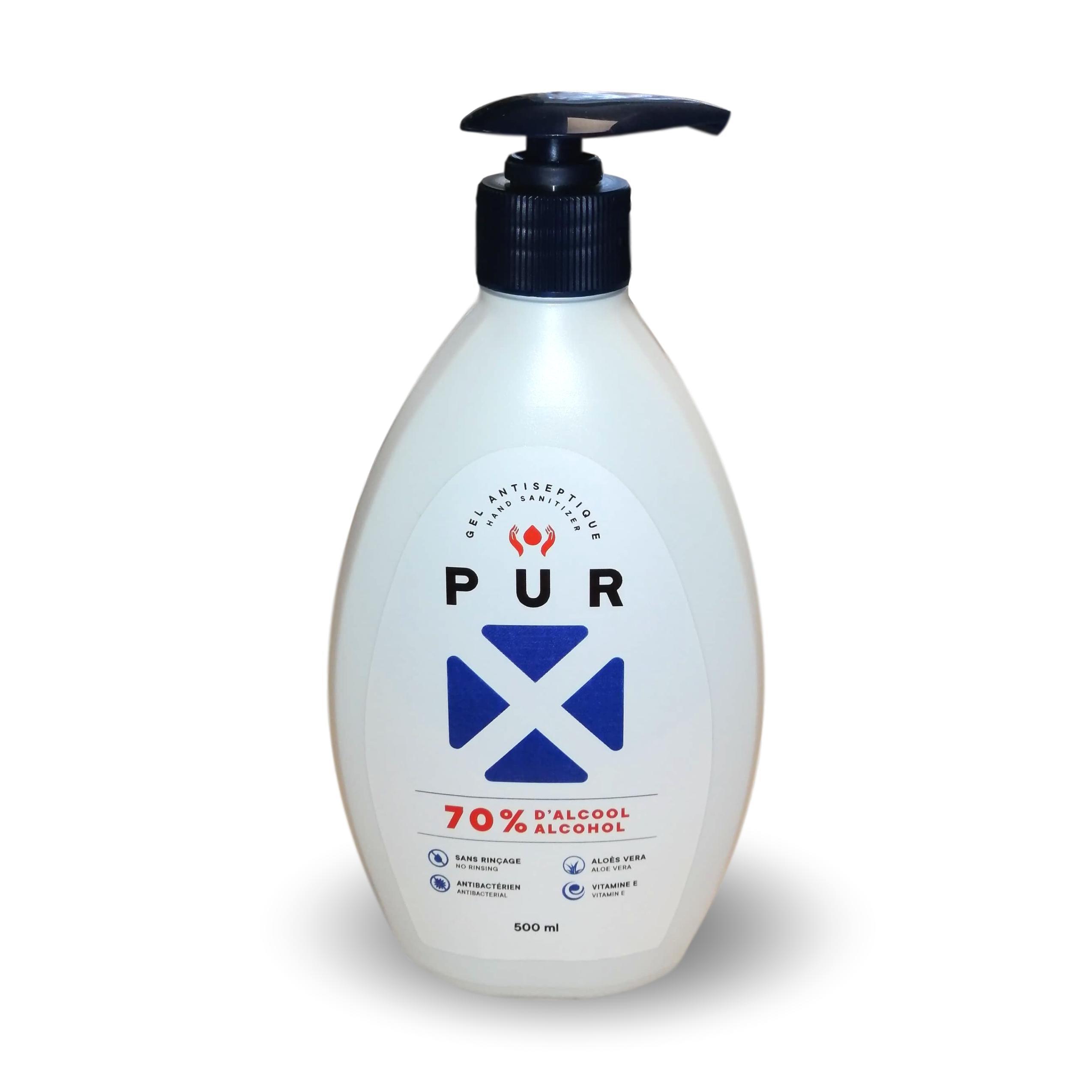 PURX | Gel antiseptique pour les mains (500 mL) (LIQUIDATION VENTE FINALE)