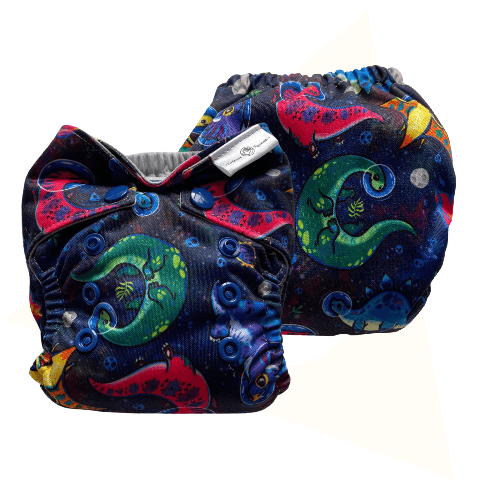 ROSINETTE | Couche lavable à poche | taille NOUVEAU-NÉ | Dino Space