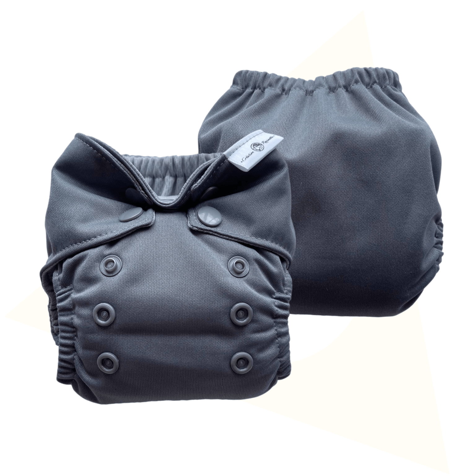 ROSINETTE | Couche lavable à poche | taille NOUVEAU-NÉ | Unie gris foncé