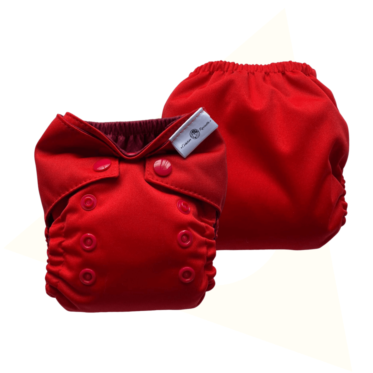 ROSINETTE | Couche lavable à poche | taille NOUVEAU-NÉ | Unie rouge