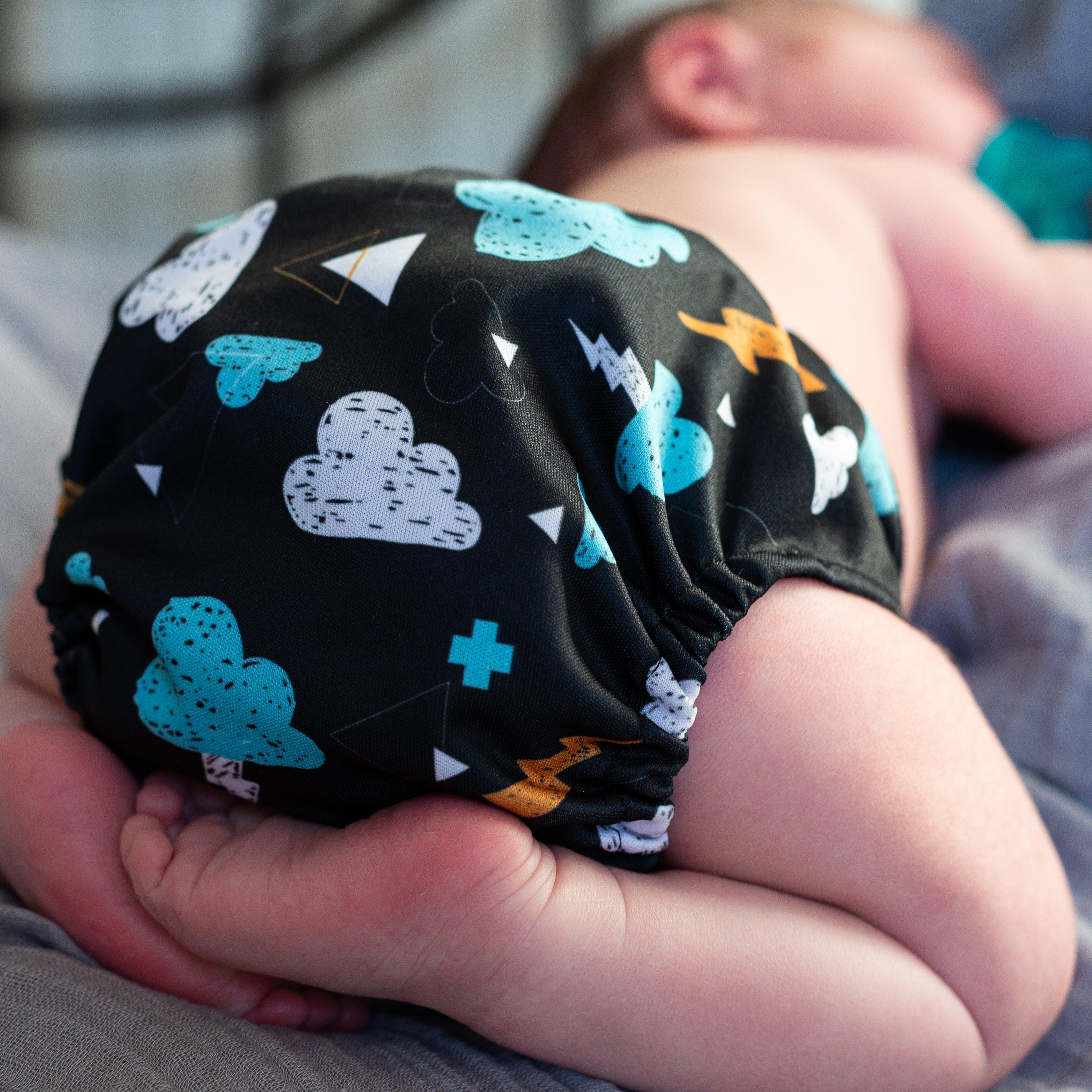 FUNKY FLUFF | Couche lavable à poche | taille NOUVEAU-NÉ | Thunderstruck