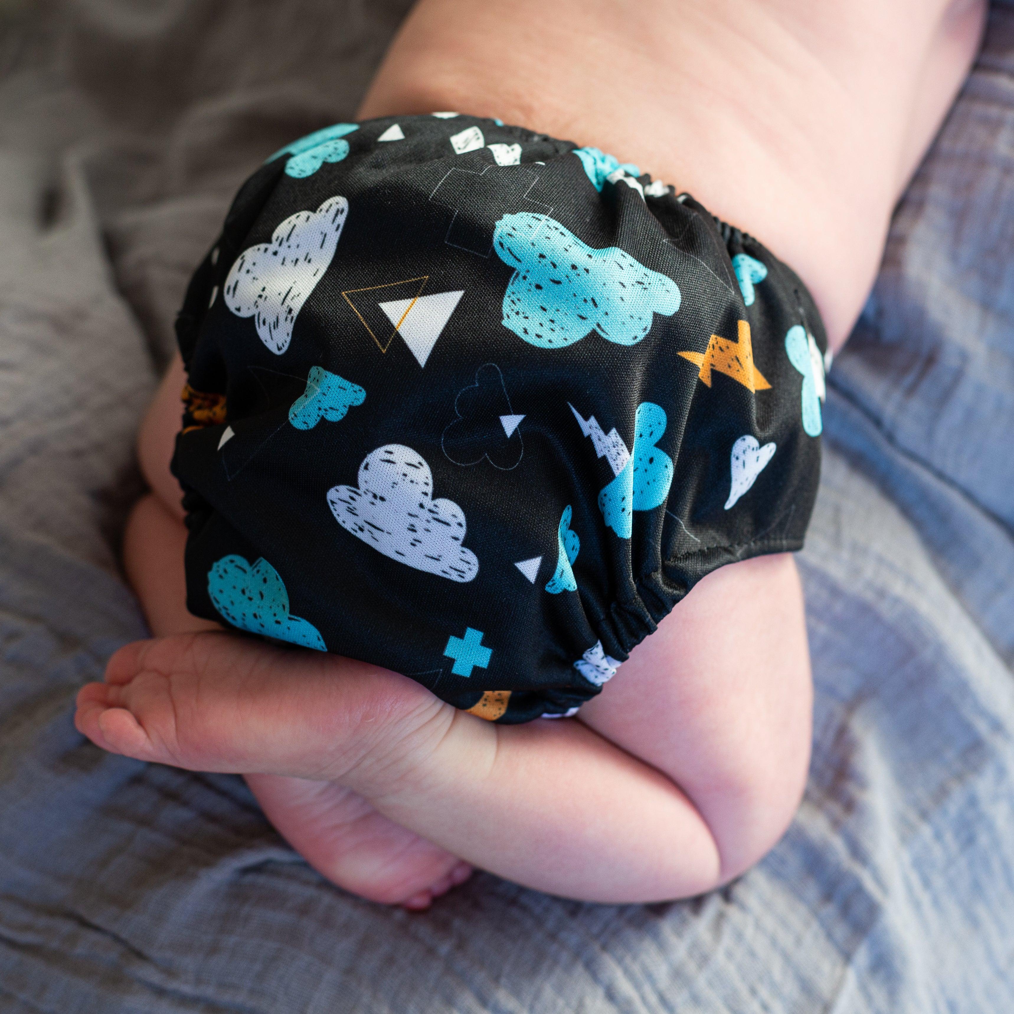 FUNKY FLUFF | Couche lavable à poche | taille NOUVEAU-NÉ | Thunderstruck