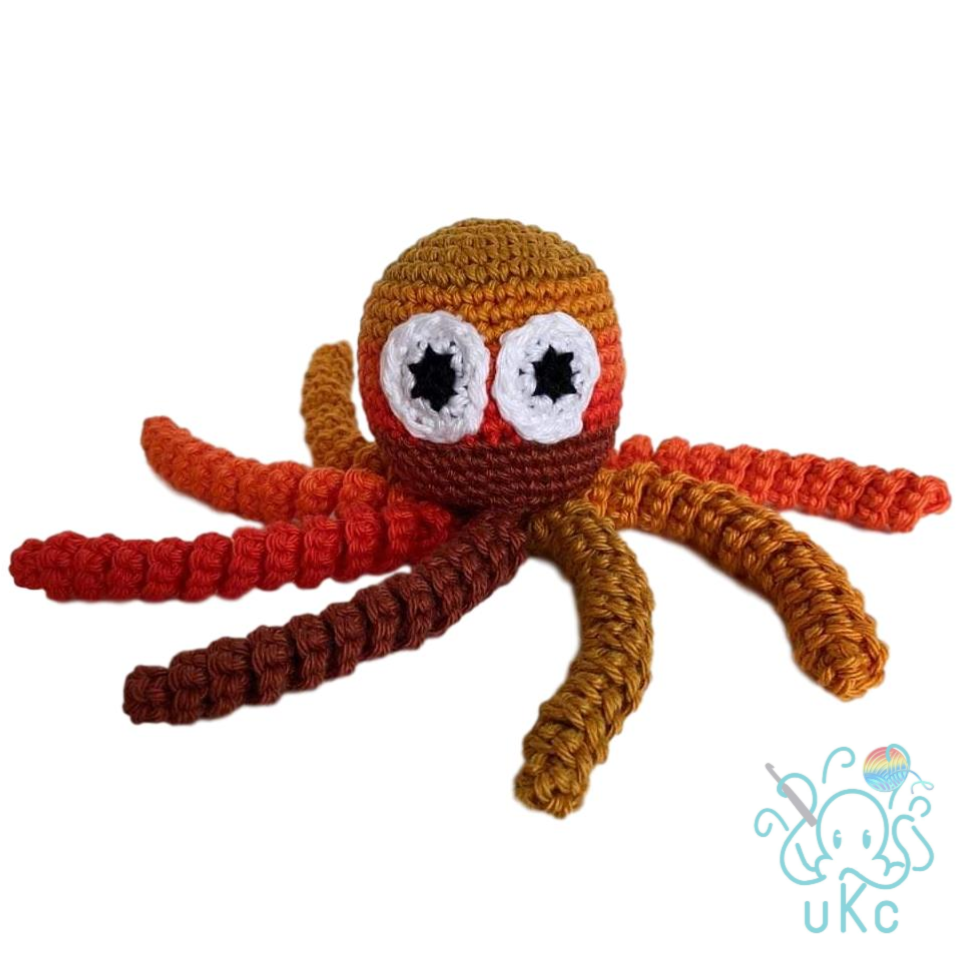 UKC | Pieuvre sensorielle en tricot | Dégradé | Orange