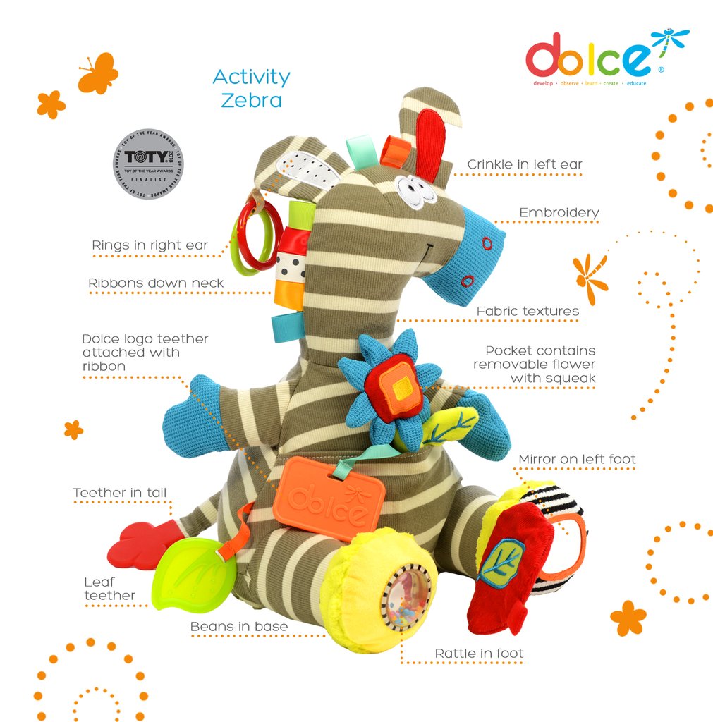 Dolce | Jouet d'éveil | Zèbre