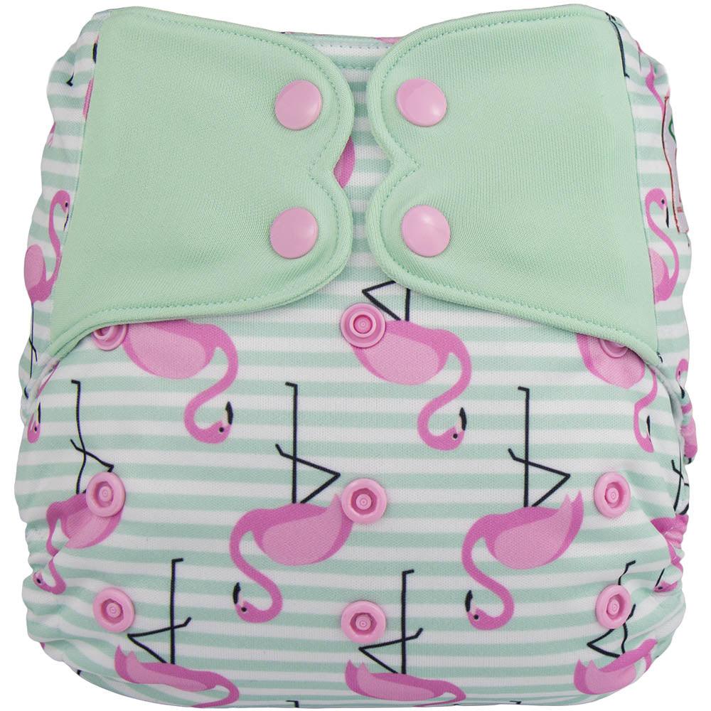 ELF | Couche lavable à poche | taille unique | Flamant