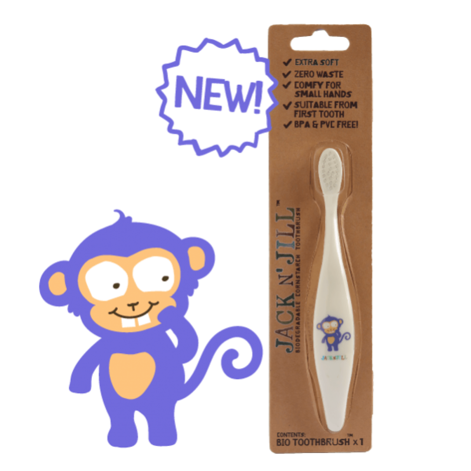 JACK N'JILL | Brosse à dent | Étape 3 (bio-compostable)