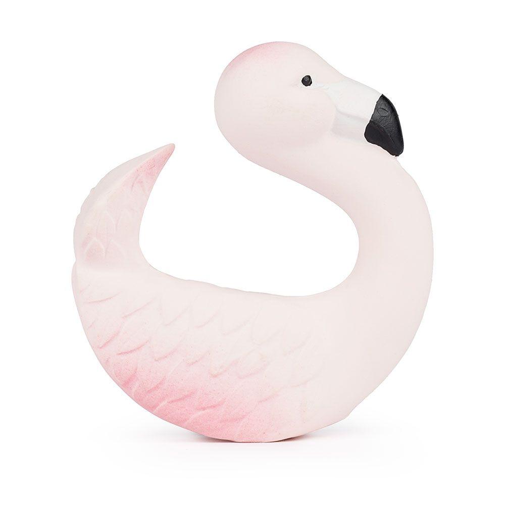 Oli & Carol | Jouet de caoutchouc 100% naturel | Bracelet | Sky the Flamingo