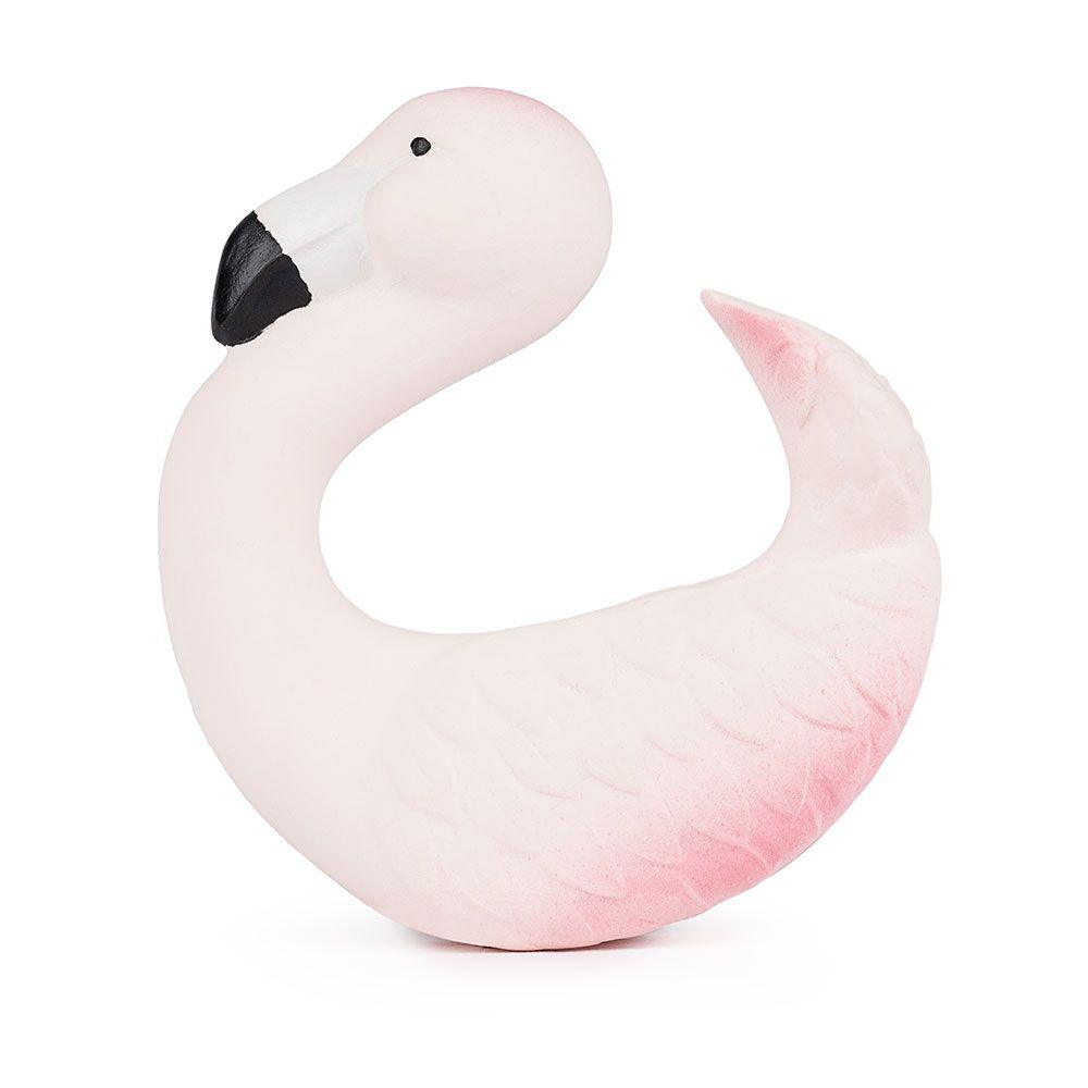Oli & Carol | Jouet de caoutchouc 100% naturel | Bracelet | Sky the Flamingo