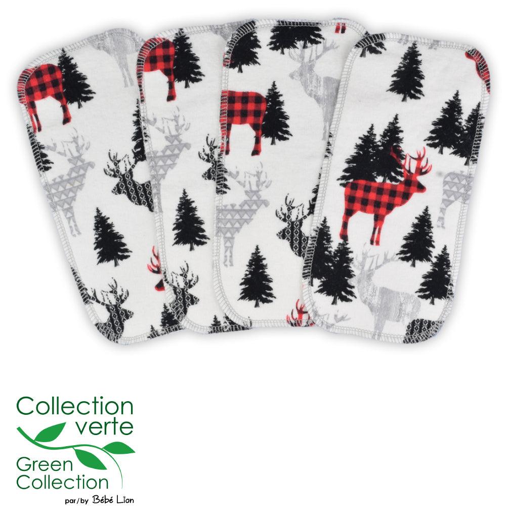 BEBE LION | Feuillets hygiéniques lavables | Motif cerf dans les arbres