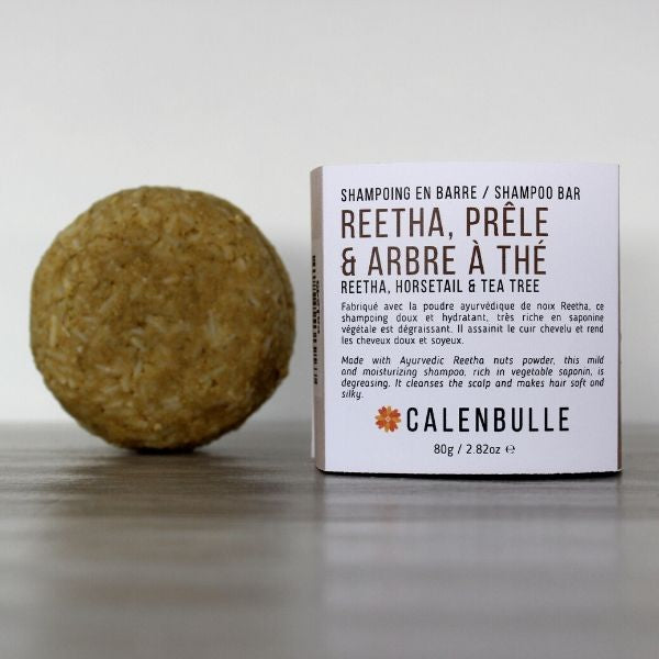 CALENBULLE | Shampoing en barre | Reetha, Prêle & Arbre à Thé