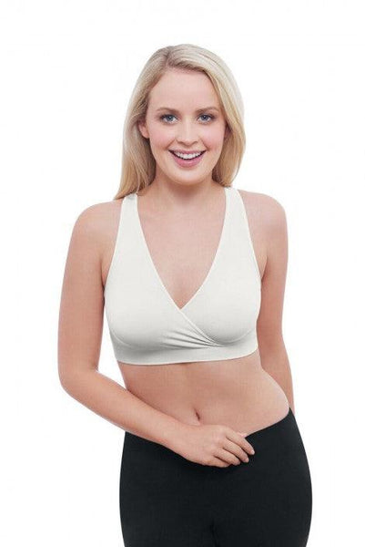 Buy It's Back! Classic Pump&Nurse Nursing Bra with built-in Hands-Free Pumping  Bra and adjustable back clasp - White, S at