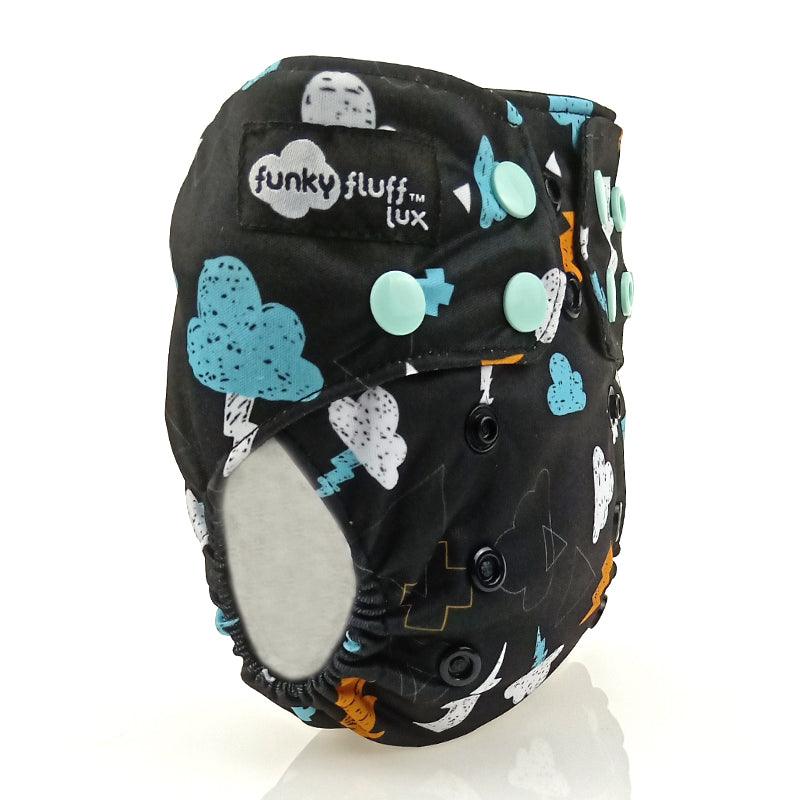 FUNKY FLUFF | Couche lavable à poche | taille NOUVEAU-NÉ | Thunderstruck
