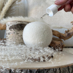 LA STRIGA | Balles de séchage pure laine | blanches naturelles