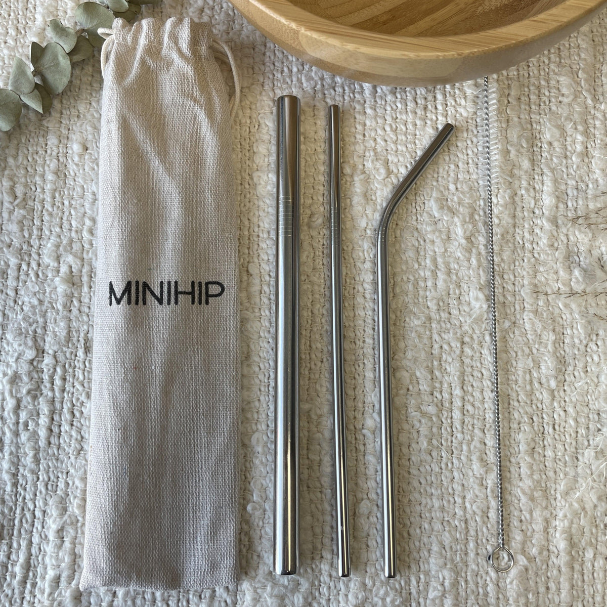 MINIHIP-ECO | Ensemble de 3 pailles en stainless - MiniHip