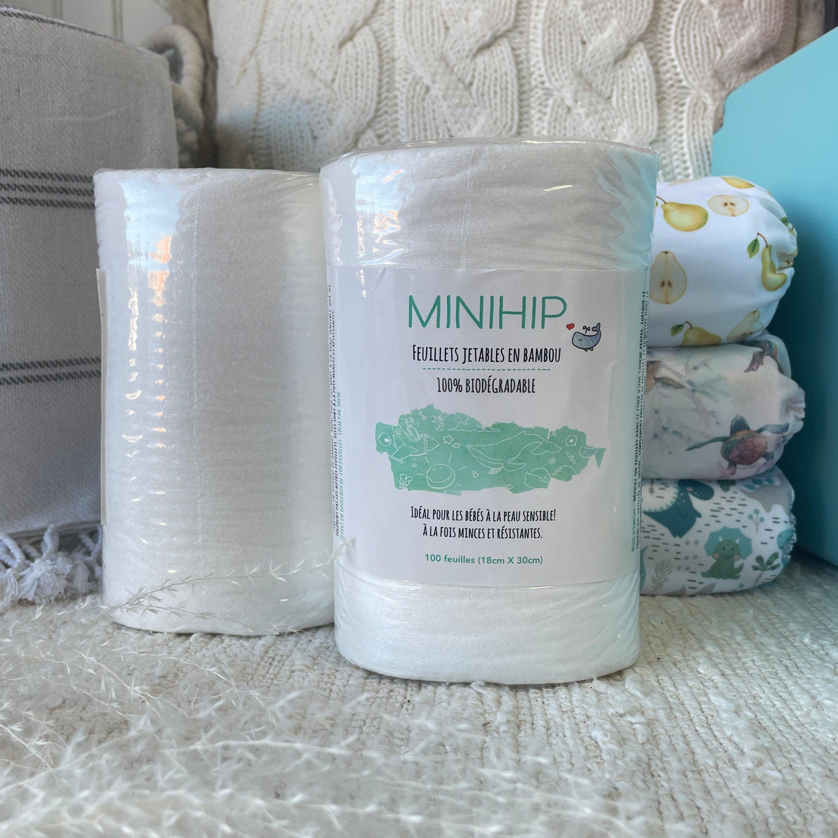MINIHIP | Feuillets en bambou (100 feuillets) - MiniHip