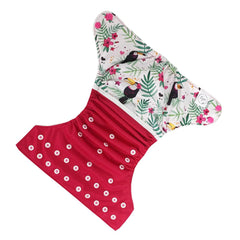 LYA | Couche lavable à poche | taille unique | Samie la Toucan (2.0) fuchsia