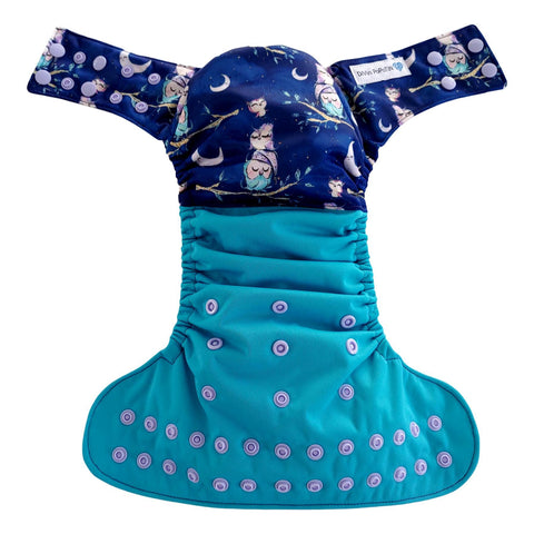 DIVIN POPOTIN | Couche lavable à poche | taille unique | Wrap | Chouette nuit