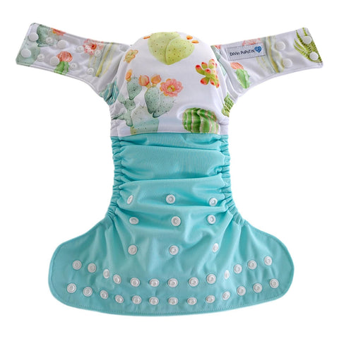 DIVIN POPOTIN | Couche lavable à poche | taille unique | Wrap | Cactus watercolors