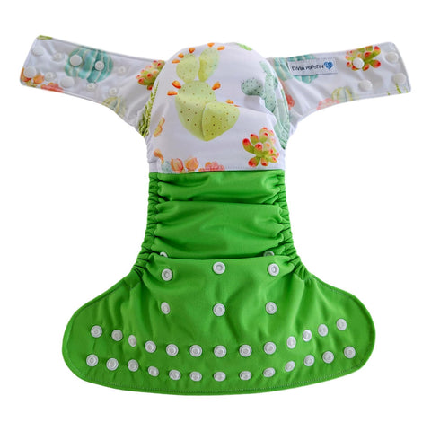 DIVIN POPOTIN | Couche lavable à poche | taille unique | Wrap | Cactus watercolors