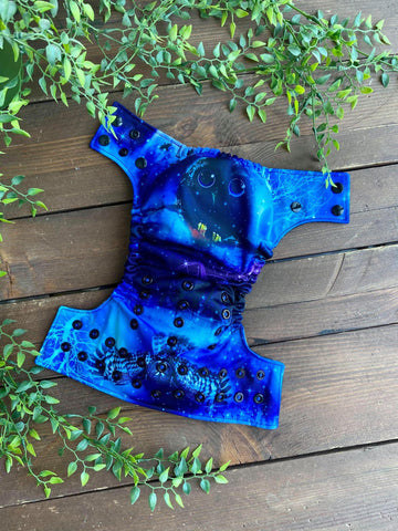 Confection Lolyma | Couche lavable à poche | taille nouveau-né | Hibou enchanté