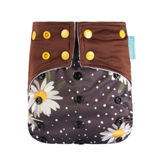 HAPPY FLUTE | Couche lavable à poche | taille unique | EF338 [Marguerite]