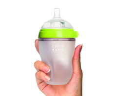 Cocotomo | Biberons compressibles à flot naturel (250 mL) | Vert
