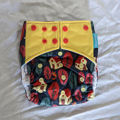 HAPPY FLUTE | Couche lavable à poche | taille unique | EF303 [Little House in the Wood]
